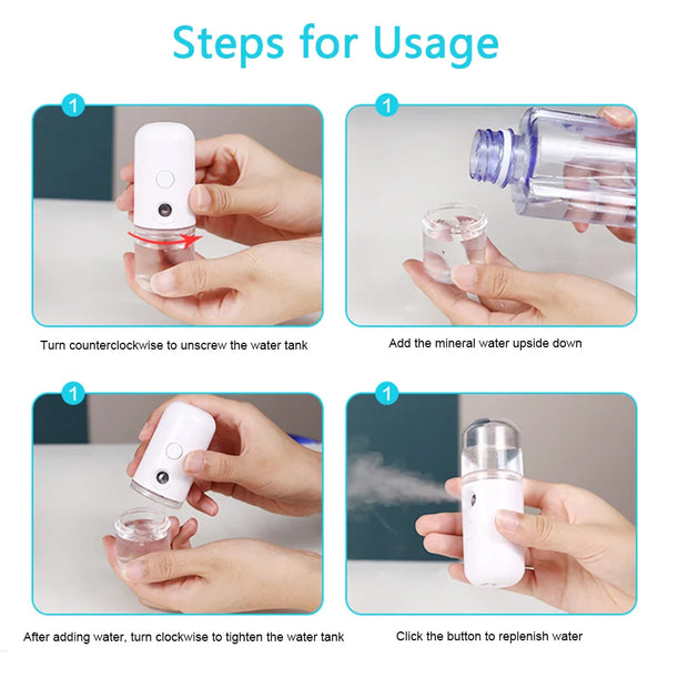 USB Mist Facial Sprayer Humidifier Face