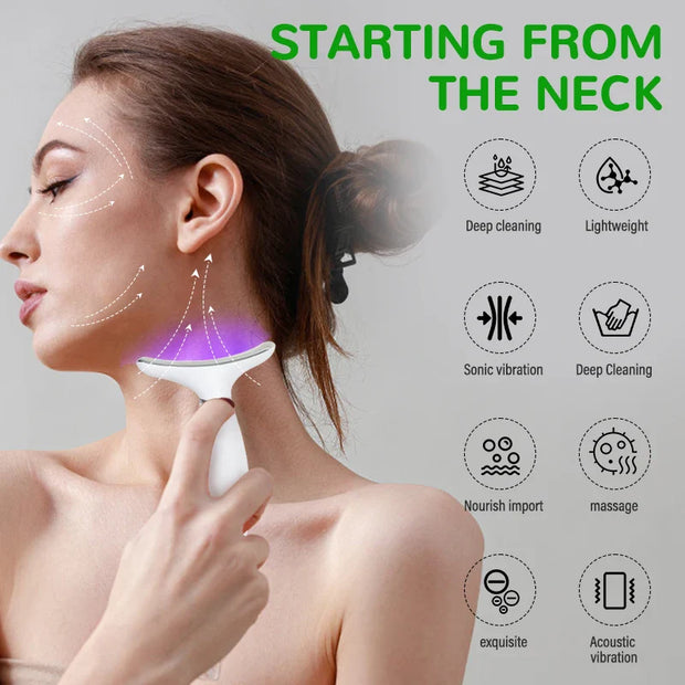 Neck face beauty device vibration massage