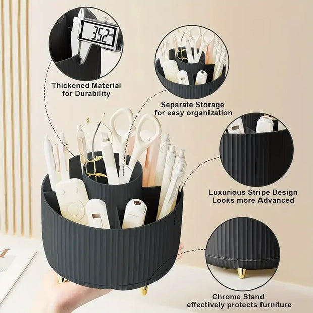 Rotating 5 Slot Makeup Brushes Holder