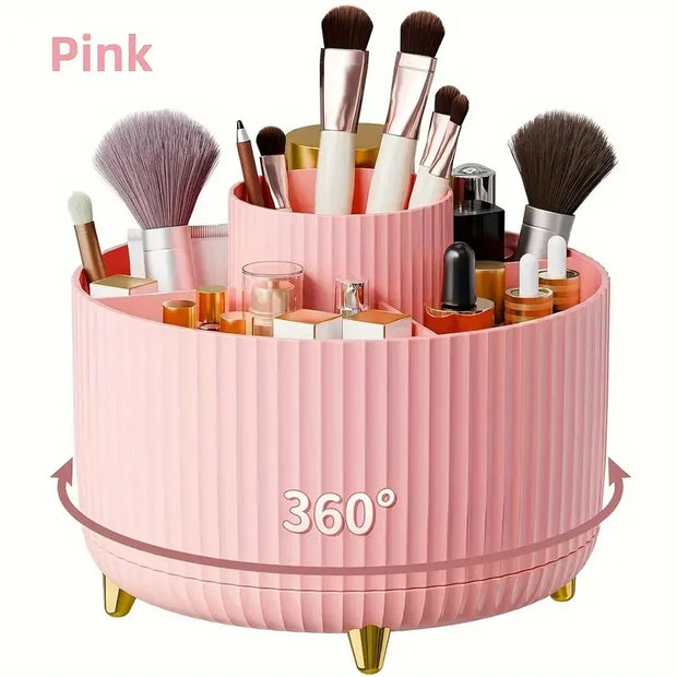 Rotating 5 Slot Makeup Brushes Holder